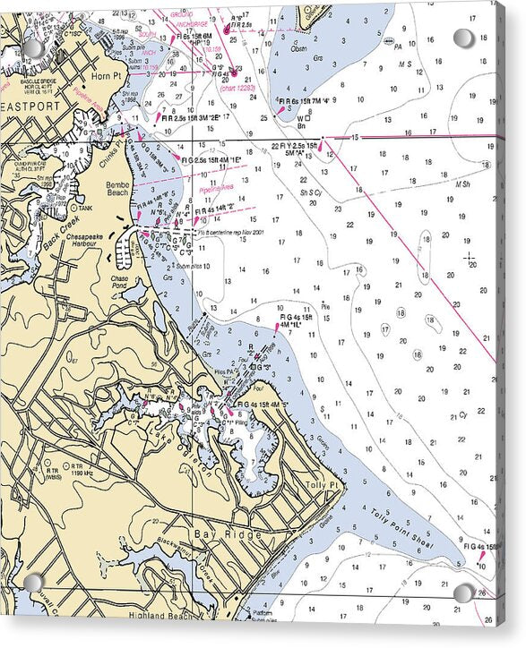 Bay Ridge-maryland Nautical Chart - Acrylic Print