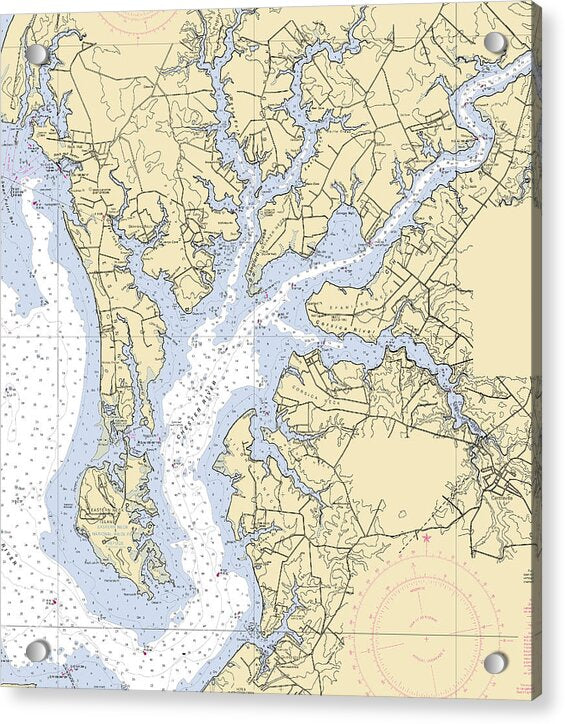 Chester River-maryland Nautical Chart - Acrylic Print