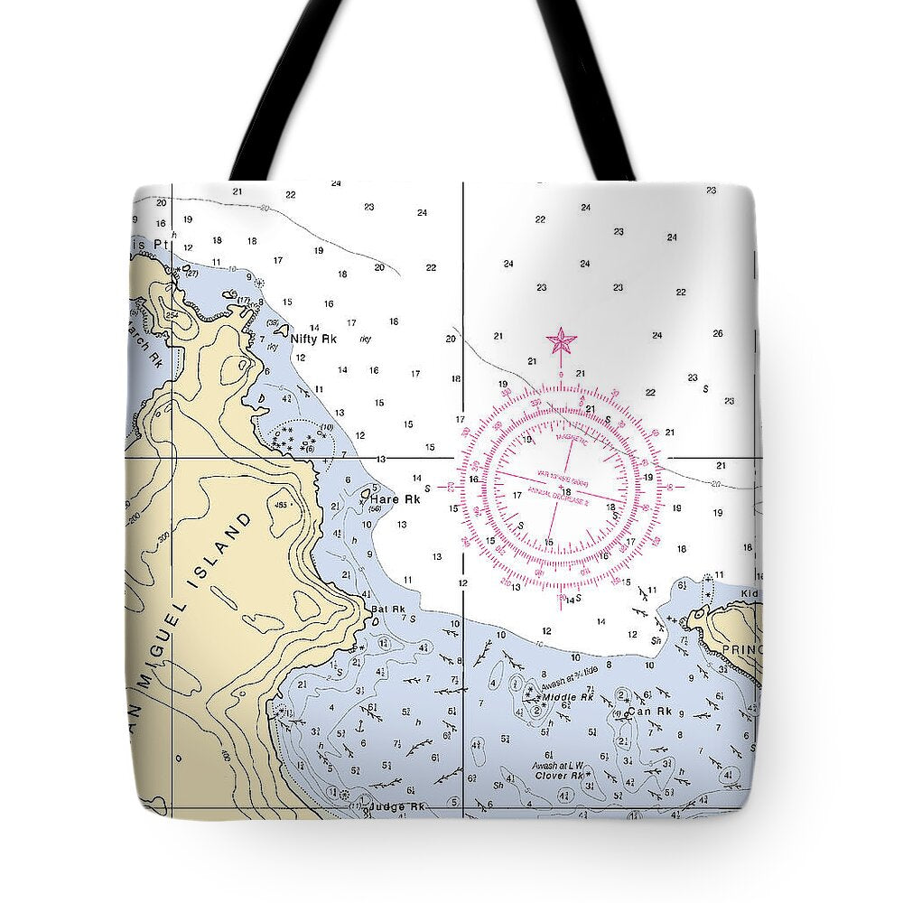 Cuyler Harbor-california Nautical Chart - Tote Bag