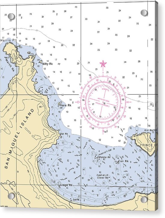 Cuyler Harbor-california Nautical Chart - Acrylic Print