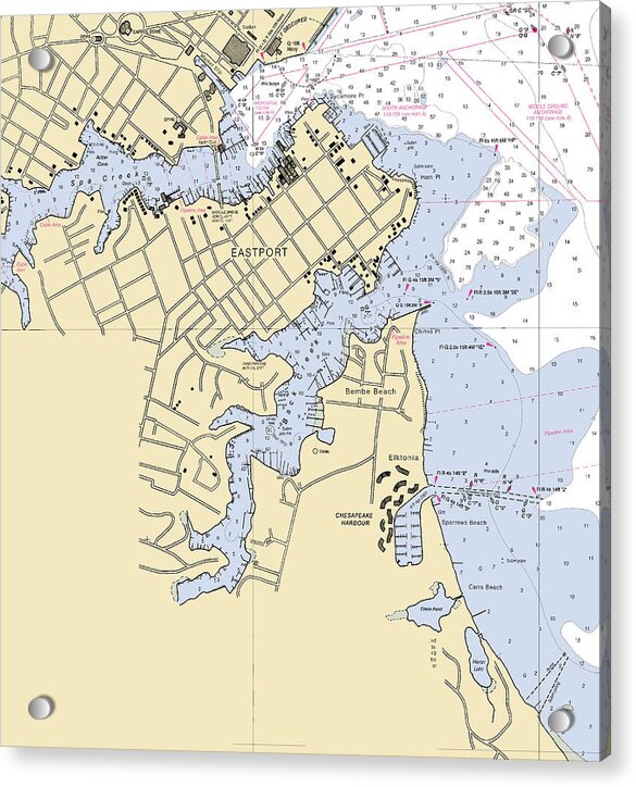 Eastport -maryland Nautical Chart _v2 - Acrylic Print