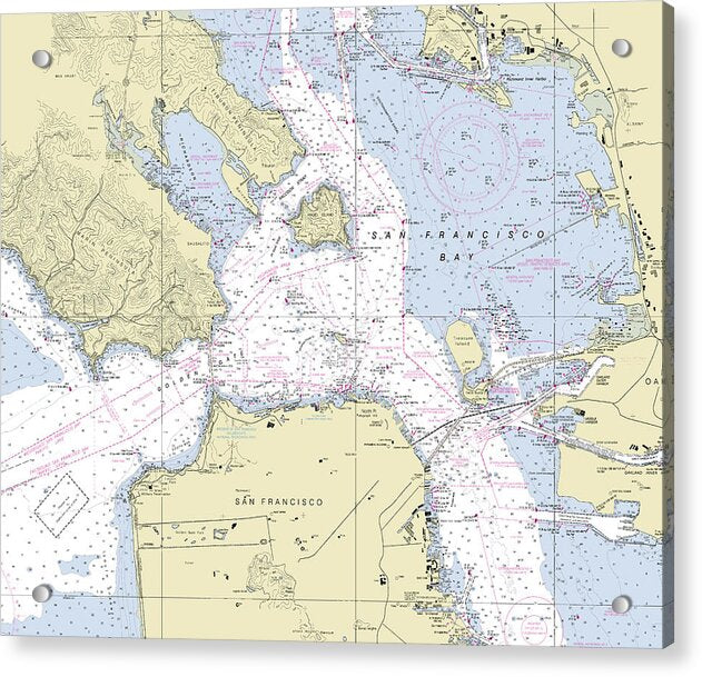 Golden Gate California Nautical Chart - Acrylic Print