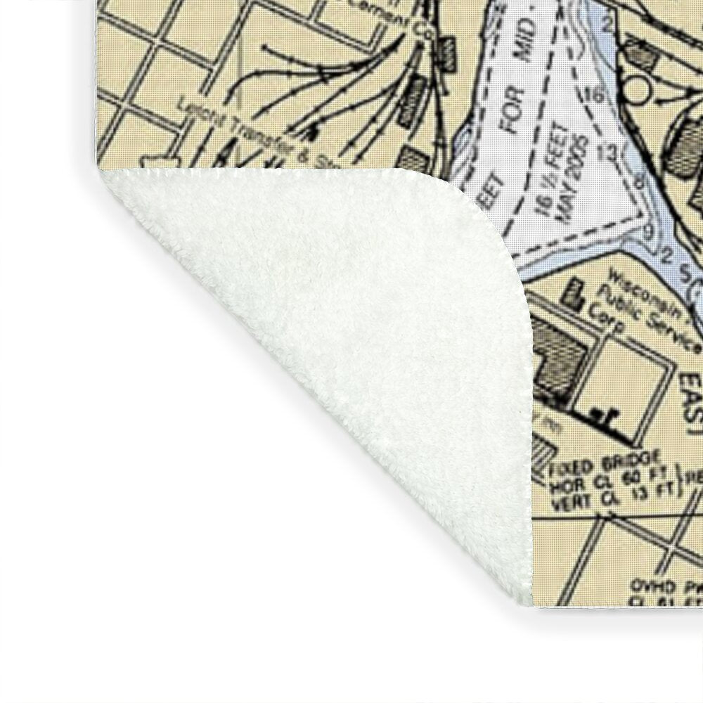 Green Bay Harbor-lake Michigan Nautical Chart - Blanket