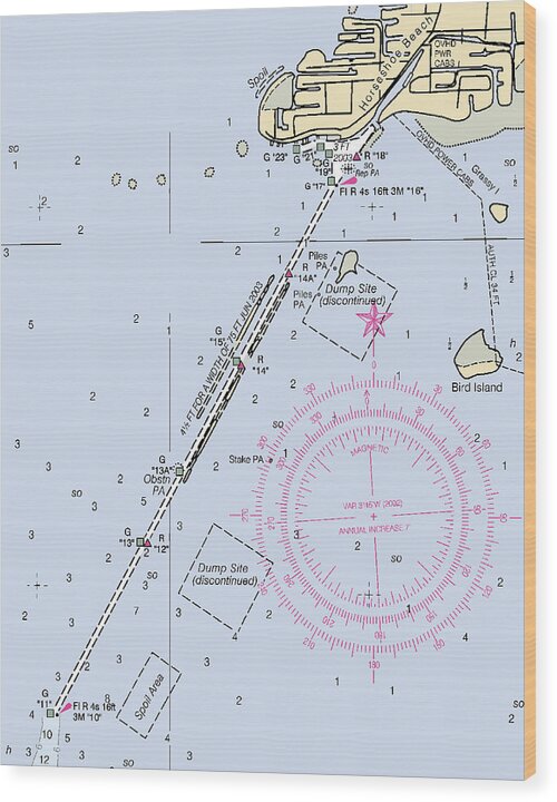 Horseshoe Beach-florida Nautical Chart - Wood Print