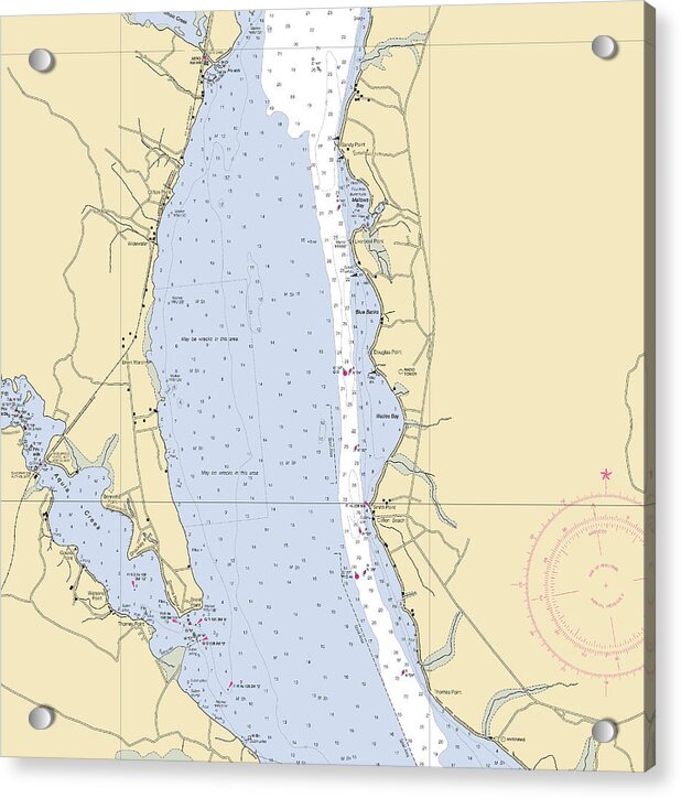 Liverpool Point-maryland Nautical Chart - Acrylic Print