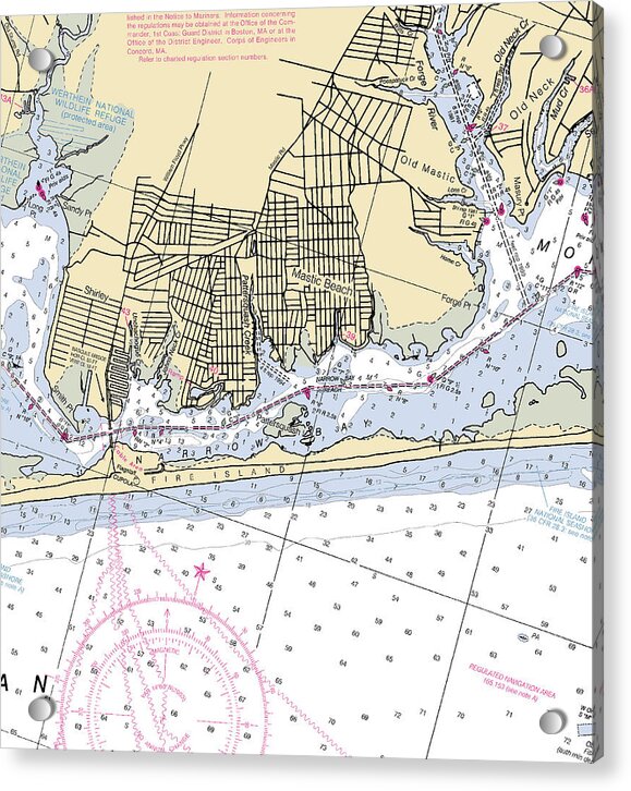 Mastick-new York Nautical Chart - Acrylic Print