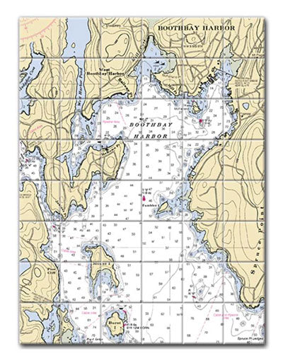 Nautical Chart Tile Murals