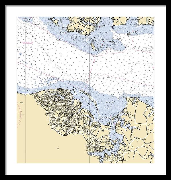 Mount Airey-virginia Nautical Chart - Framed Print