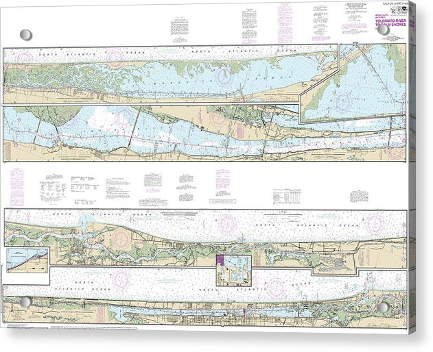 Nautical Chart-11485 Intracoastal Waterway Tolomato River-palm Shores - Acrylic Print
