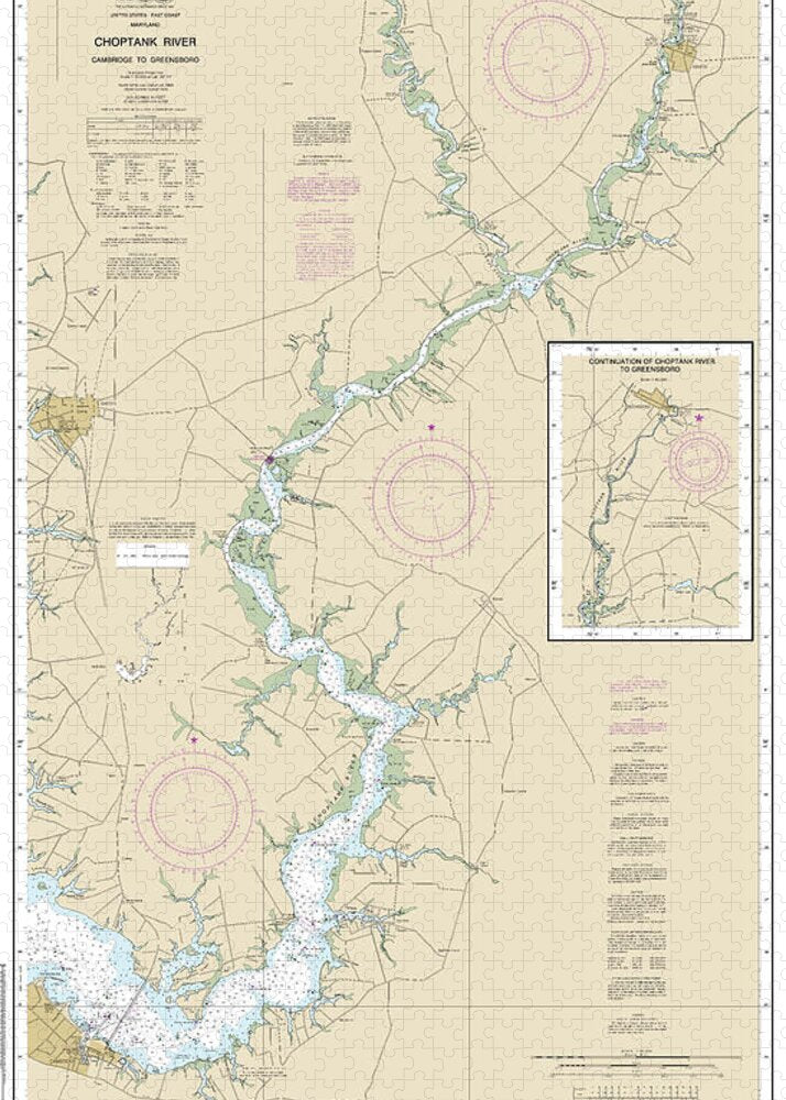 Nautical Chart-12268 Choptank River Cambridge-greensboro - Puzzle