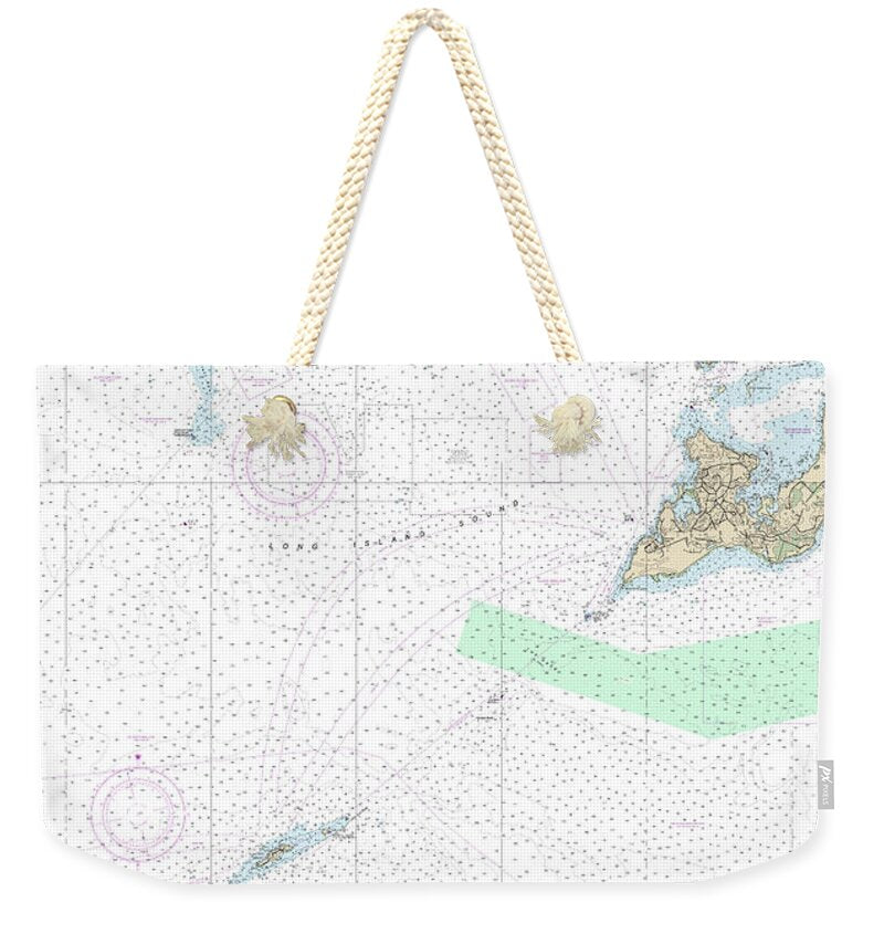 Nautical Chart-13212 Approaches-new London Harbor - Weekender Tote Bag