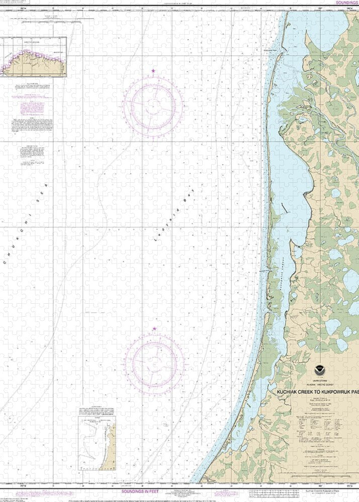 Nautical Chart-16102 Kuchiak River-kukpowruk Pass - Puzzle