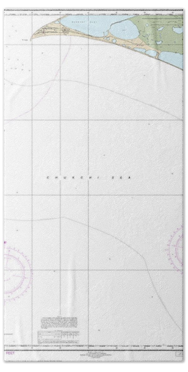 Nautical Chart-16124 Cape Thompson-point Hope - Bath Towel