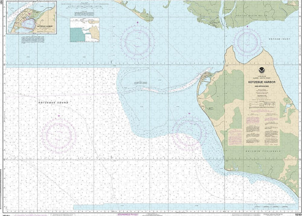 Nautical Chart-16161 Kotzebue Harbor-approaches - Puzzle