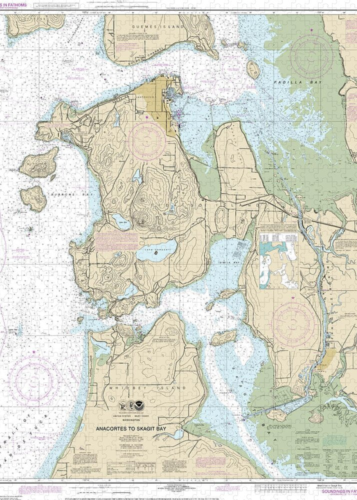 Nautical Chart-18427 Anacortes-skagit Bay - Puzzle