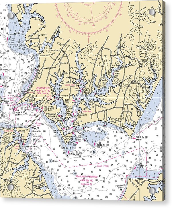 Patience-maryland Nautical Chart - Acrylic Print