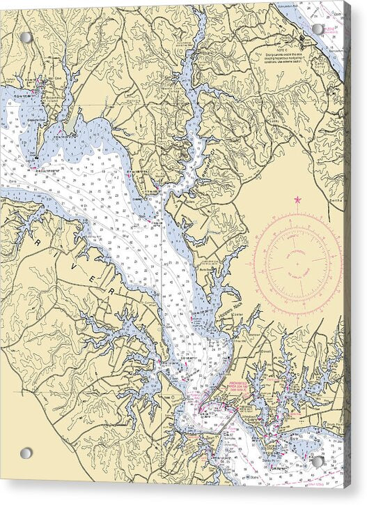 Patuxent River Johnstowne-maryland Nautical Chart - Acrylic Print