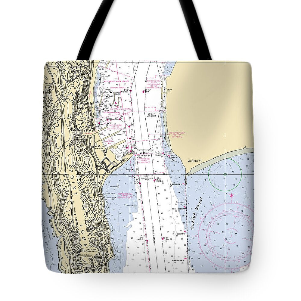 Point Loma-california Nautical Chart - Tote Bag