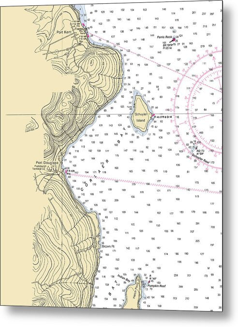 Port Douglas-lake Champlain Nautical Chart - Metal Print