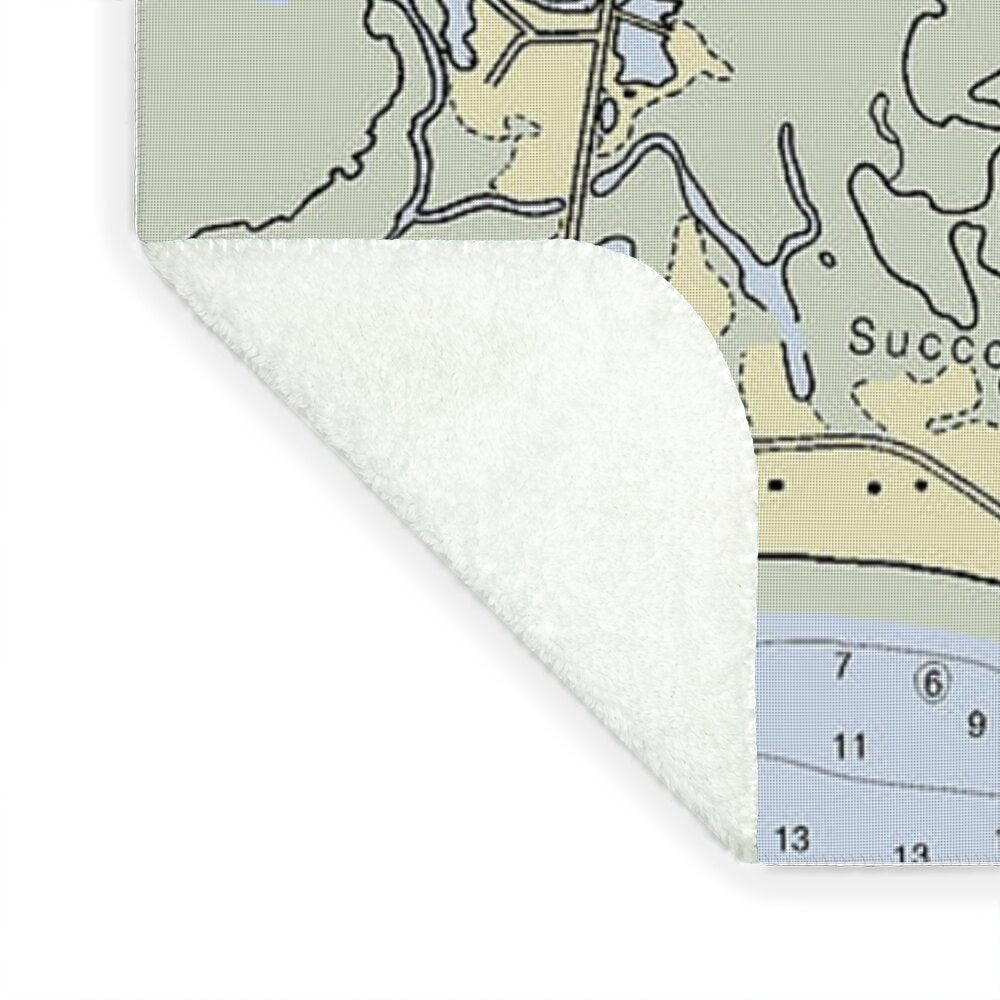 Snug Harbor Rhode Island Nautical Chart - Blanket