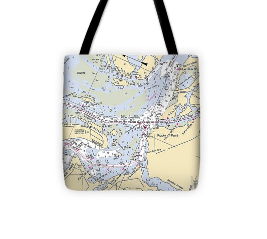 St Lucie Inlet Florida Nautical Chart Tote Bag
