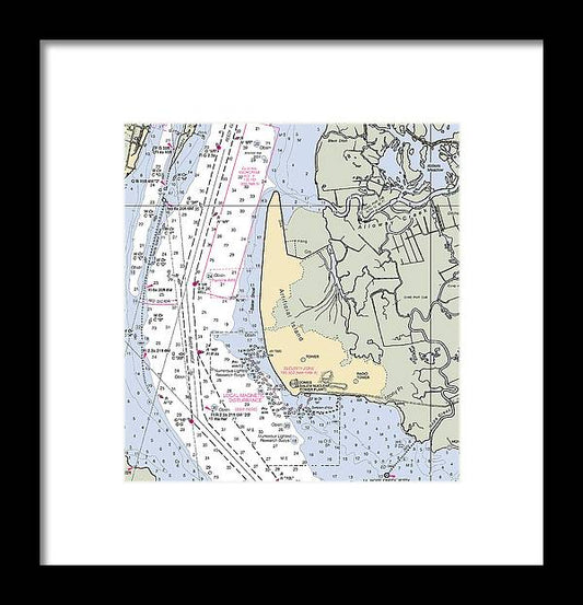 A beuatiful Framed Print of the Alloway Creek-New Jersey Nautical Chart by SeaKoast