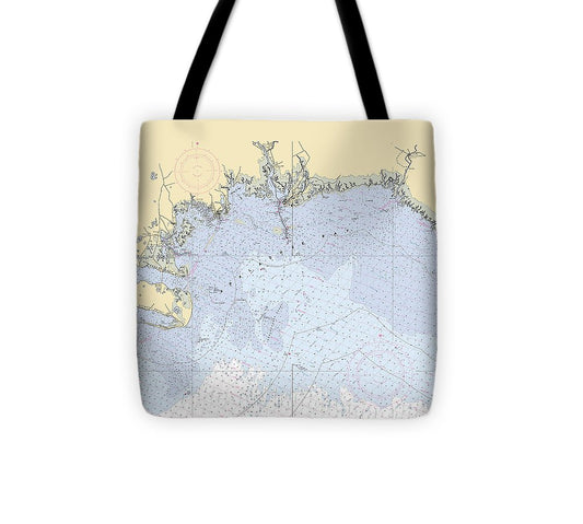 Apalachee Bay  Florida Nautical Chart _V6 Tote Bag