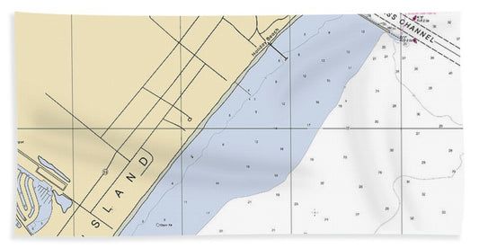 Aransas Pass-texas Nautical Chart - Beach Towel