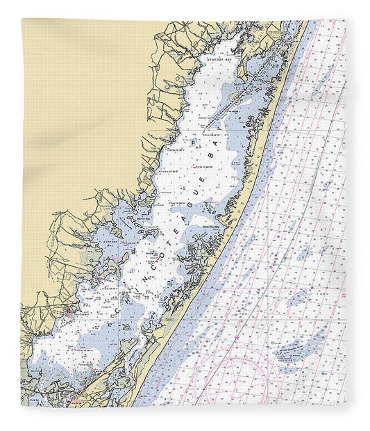 Assateague Island  Maryland Nautical Chart _V2 Blanket