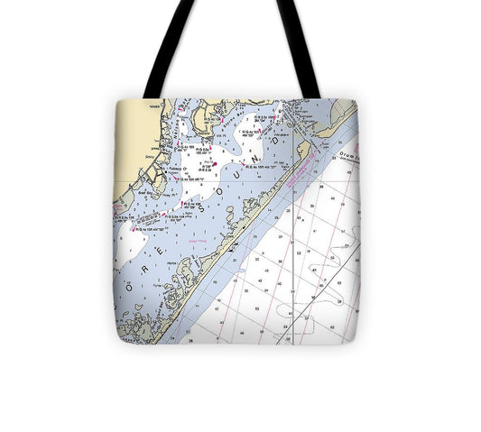 Atlantic North Carolina Nautical Chart Tote Bag