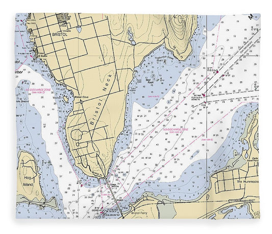 Bristol Neck  Rhode Island Nautical Chart _V2 Blanket