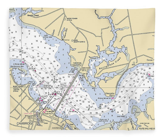Cambridge  Maryland Nautical Chart _V2 Blanket