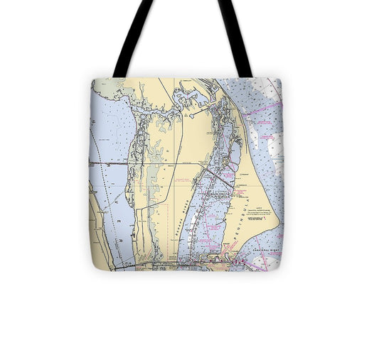 Cape Canaveral   Florida Nautical Chart _V1 Tote Bag