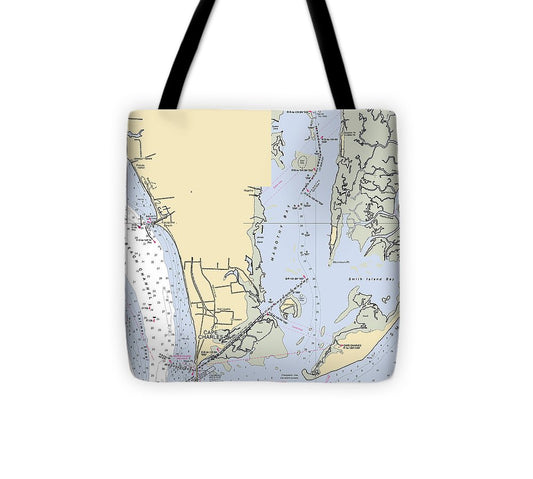 Cape Charles  Virginia Nautical Chart _V3 Tote Bag