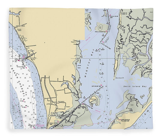 Cape Charles  Virginia Nautical Chart _V3 Blanket