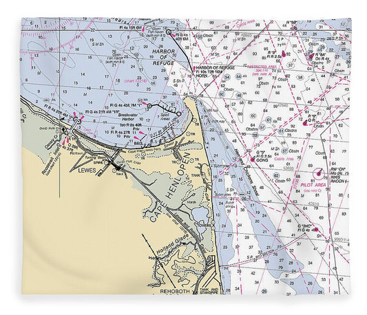 Cape Henlopen  Delaware Nautical Chart _V2 Blanket