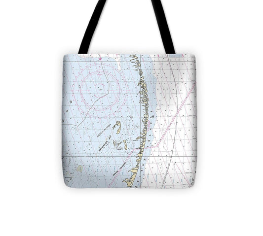 Chandeleur Islands Louisiana Nautical Chart Tote Bag