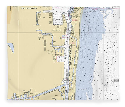 Dania Beach  Florida Nautical Chart _V6 Blanket