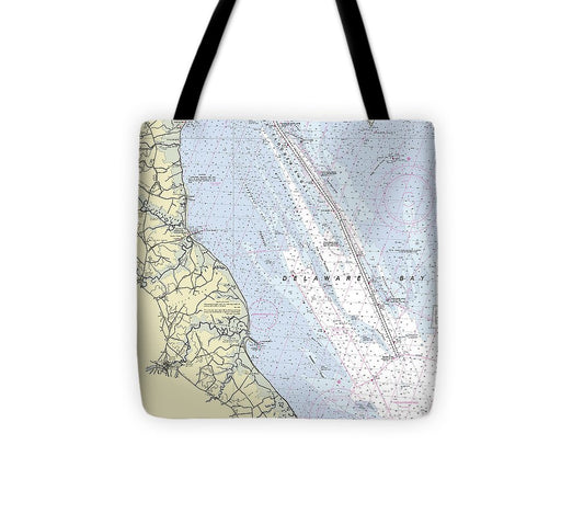 Delaware Bay Delaware Nautical Chart Tote Bag