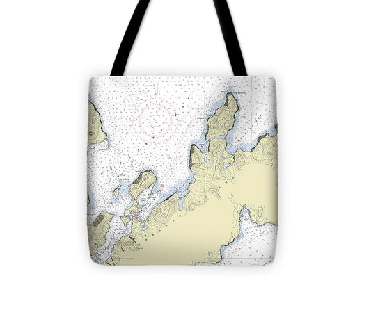 Dutch Harbor Alaska Nautical Chart Tote Bag