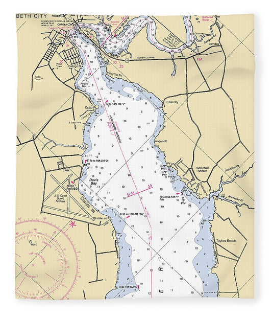 Elizabeth City   North Carolina Nautical Chart _V2 Blanket
