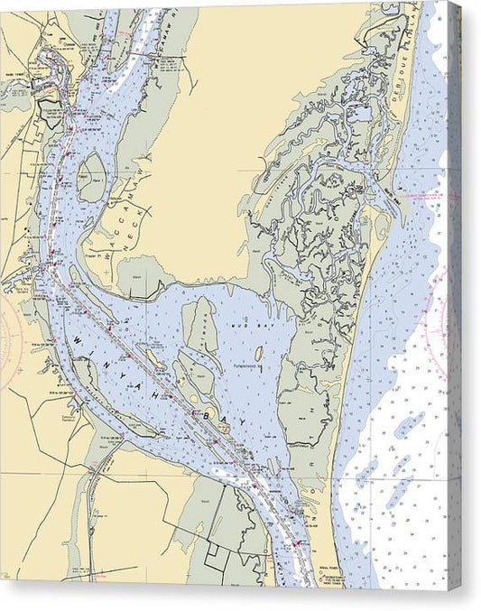 Georgetown-South Carolina Nautical Chart Canvas Print