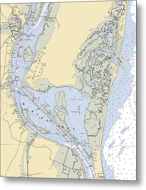 A beuatiful Metal Print of the Georgetown-South Carolina Nautical Chart - Metal Print by SeaKoast.  100% Guarenteed!