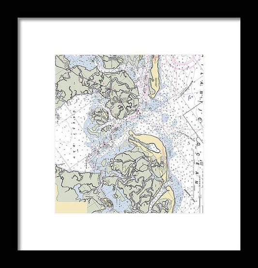 A beuatiful Framed Print of the Great Bay-New Jersey Nautical Chart by SeaKoast