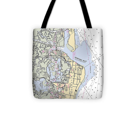 Hereford Inlet  New Jersey Nautical Chart _V2 Tote Bag
