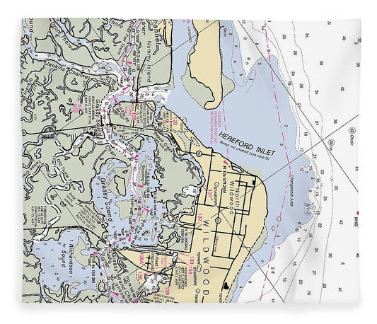 Hereford Inlet  New Jersey Nautical Chart _V2 Blanket