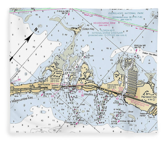 Islamorada  Florida Nautical Chart _V2 Blanket