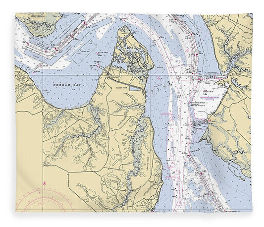 James River  Virginia Nautical Chart _V2 Blanket