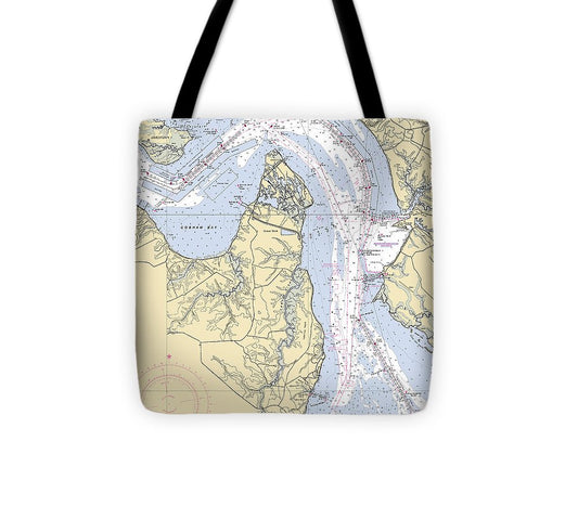 James River  Virginia Nautical Chart _V2 Tote Bag