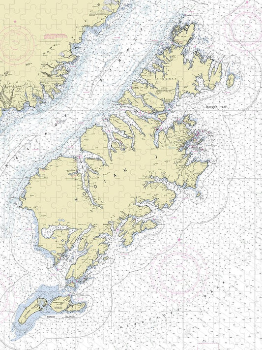 Kodiak Alaska Nautical Chart Puzzle
